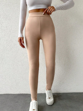 Leggings de yoga de color solido para mujer