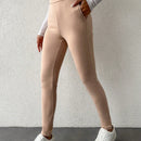 Leggings de yoga de color solido para mujer