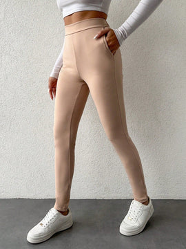 Leggings de yoga de color solido para mujer