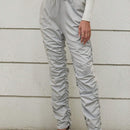 Unity Pantalon Largo Plisado Con Cintura Elastica Y Nudo