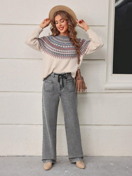 LUNE Jeans Rectos De Cintura Alta