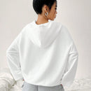 Essnce sudadera holgada con capucha, de manga larga, con estampado minimalista casual para mujer, otono/invierno