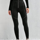 Essnce Pantalones Largos Entallados Con Cremallera Y Costuras En Relieve Para Damas