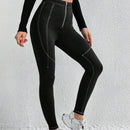 Essnce Pantalones Largos Entallados Con Cremallera Y Costuras En Relieve Para Damas