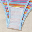 Juego De Ropa Interior De Mujer Con Rayas De Colores