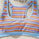 Juego De Ropa Interior De Mujer Con Rayas De Colores