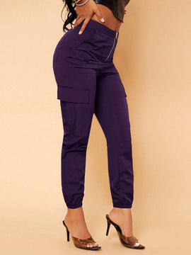 SXY Pantalones De Bolsillo Tejidos