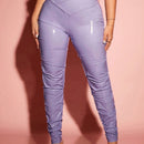 SXY Pantalones Apilados Largos De Color Purpura Ajustados Para Mujeres, Para El Ano Nuevo