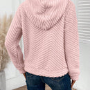 Lune sudadera fuzzy rosa superabrigada para mujer
