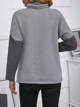 EMERY ROSE Jersey Con Cuello De Abrigo Y Contraste