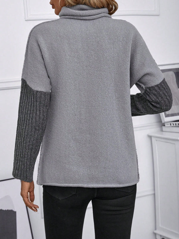 EMERY ROSE Jersey Con Cuello De Abrigo Y Contraste