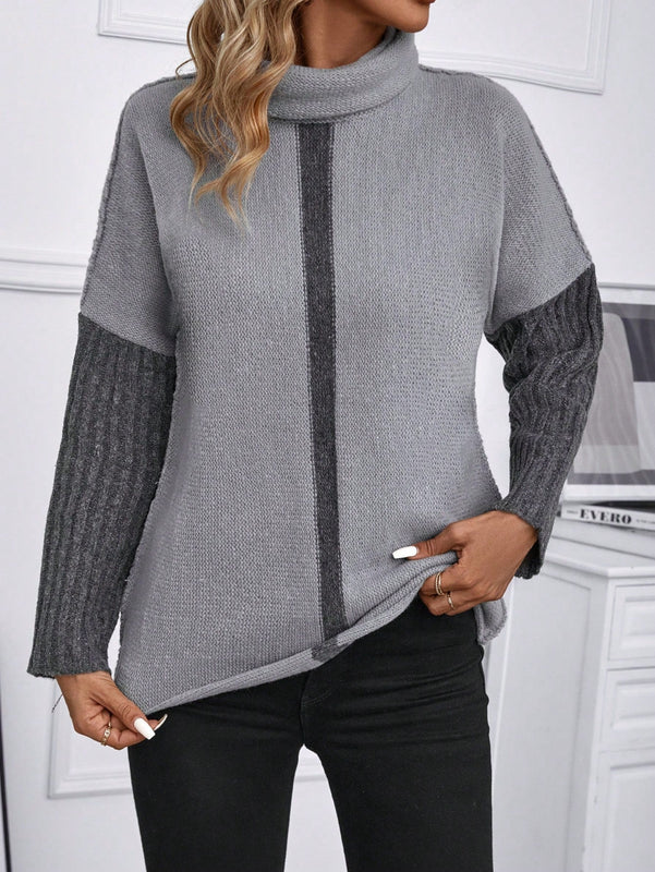 EMERY ROSE Jersey Con Cuello De Abrigo Y Contraste