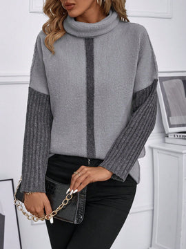 EMERY ROSE Jersey Con Cuello De Abrigo Y Contraste