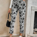 Pantalones De Bolsillo Inclinados Con Estampado Paisley