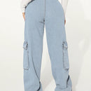 SXY Jeans cargo con bolsillo con solapa