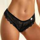 Ropa Interior De Tanga Sexy De Encaje Para Mujer, Tentadores Pantis Transpirables Con Huecos En La Cintura Baja