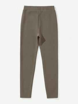 Pantalones Largos De Ajuste Delgado Con Bordado De Letras