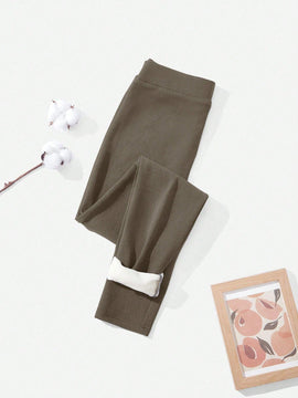 Pantalones Largos De Ajuste Delgado Con Bordado De Letras