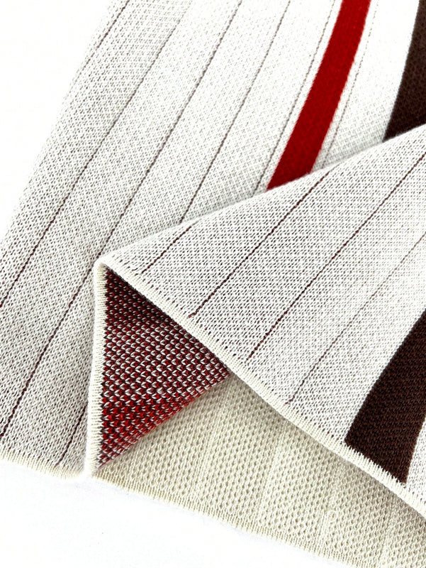 MOD Chaleco De Sueter A Rayas Contrastantes Con Cuello