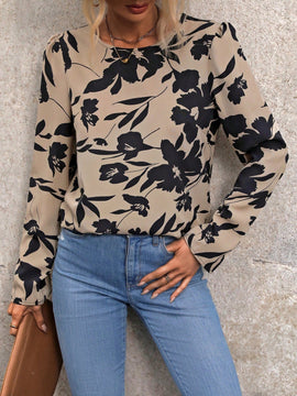 LUNE Camisa De Malla Con Bordado Y Estampado Floral Para Mujer