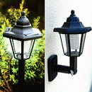 2 luces solares hexagonales para exterior, lámpara de pared LED con panel solar, farol retro, decoración de jardín, luz solar para calle