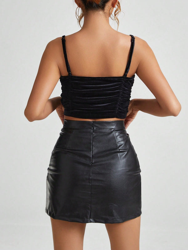 Prive Camiseta De Tirantes Para Mujeres De Corte Cenido Y Recortado