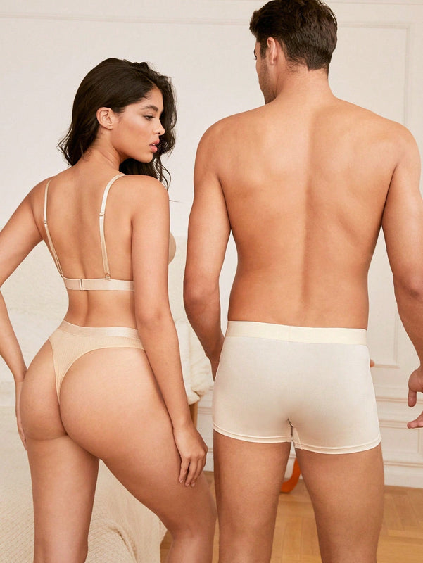 CoupledUp 1 Set Conjunto De Ropa Interior De Color Solido