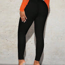 SXY Pantalones Ajustados Solidos Con Cintura Alta