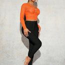 SXY Pantalones Ajustados Solidos Con Cintura Alta