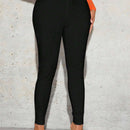 SXY Pantalones Ajustados Solidos Con Cintura Alta