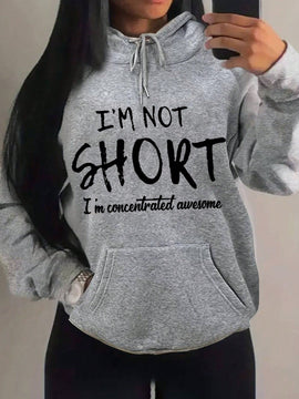 Slayr sudadera con capucha casual de invierno para mujer con estampado de lema
