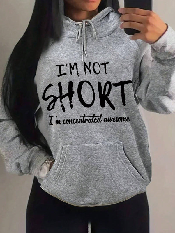 Slayr sudadera con capucha casual de invierno para mujer con estampado de lema