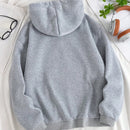 Slayr sudadera con capucha casual de invierno para mujer con estampado de lema