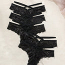 Conjunto de ropa interior romantica y sensual de diseno de encaje para mujeres (5 piezas)