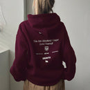 Dazy sudadera con capucha minimalista con estampado de letras para mujer, uso casual diario