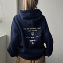 Dazy sudadera con capucha minimalista con estampado de letras para mujer, uso casual diario