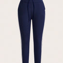 LUNE Pantalones Elasticos Skinny Con Rayas En Los Lados Y Detalle De Nudo En La Cintura Para Mujeres