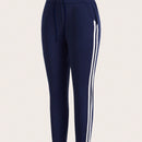 LUNE Pantalones Elasticos Skinny Con Rayas En Los Lados Y Detalle De Nudo En La Cintura Para Mujeres