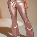 SXY Pantalones Acampanados De Pu Rosa