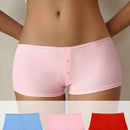 CoupledUp 3 Piezas Panties Tipo Short Solidos Con Botones En La Parte Delantera