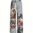 MOD Jeans con estampado de figura & de planta de pierna ancha