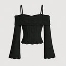 MOD Sueter De Hombro Descubierto Negro