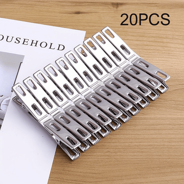 1/3/5/20/40 piezas de pinzas de ropa de acero inoxidable, clips Sanll duraderos y versátiles, pinzas de ropa resistentes, clips metálicos, ideales para ropa, calcetines, sellado de alimentos y fotos, pinzas multiusos y prácticas