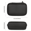 Estuche para altavoz JBL Go3, funda rígida de nailon con malla, anti deformación, anti rayones, forro interior de franela, bolsillo de malla, cierre con cremallera, doble negro