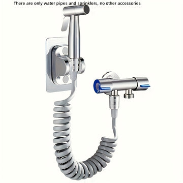 Juego de Ducha Portátil con Boquilla de Acero Inoxidable, Adecuado para Higiene Personal y Limpieza del Baño, Cabezal de Ducha Auto-Limpiante, Material Duradero de Acero Inoxidable