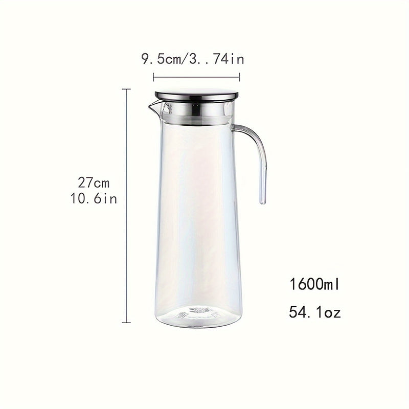 1pc Cubo de hielo de gran capacidad Jarra de bebidas, Jarra de agua de policarbonato para bebidas frías, cerveza, con tapa de filtro y pico de vertido fácil, duradero y transparente