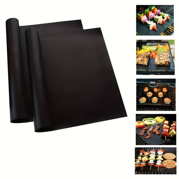 2 piezas de fundas para horno antiadherentes - Reutilizables, lavables, resistentes al calor para estufa de gas y fondo del horno, protector de cocina, limpiador de estufa, protección de estufa | Alfombrilla resistente al calor | Alfombrilla duradera par