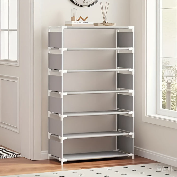 Estante de almacenamiento de juguetes de metal de 4/5/6/7 niveles - Resistente, ensamblaje sin herramientas, diseño moderno con ruedas y estructura sólida para juguetes, libros, juegos - Ideal para la organización del hogar y la sala de juegos, organizad