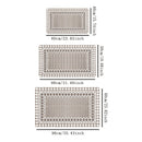 Alfombra étnica estilo boho, 1 unidad - Textura tejida desgastada, suave y lavable a máquina, para sala, dormitorio o entrada, antideslizante, rectangular, de poliéster, alfombra de área | Estilo bohemio | Lavable a máquina