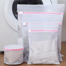 Conjunto de 4 bolsas de malla para lavandería con cremalleras, resistentes bolsas de lavado para prendas delicadas, ropa interior y ropa, adecuadas para lavadoras